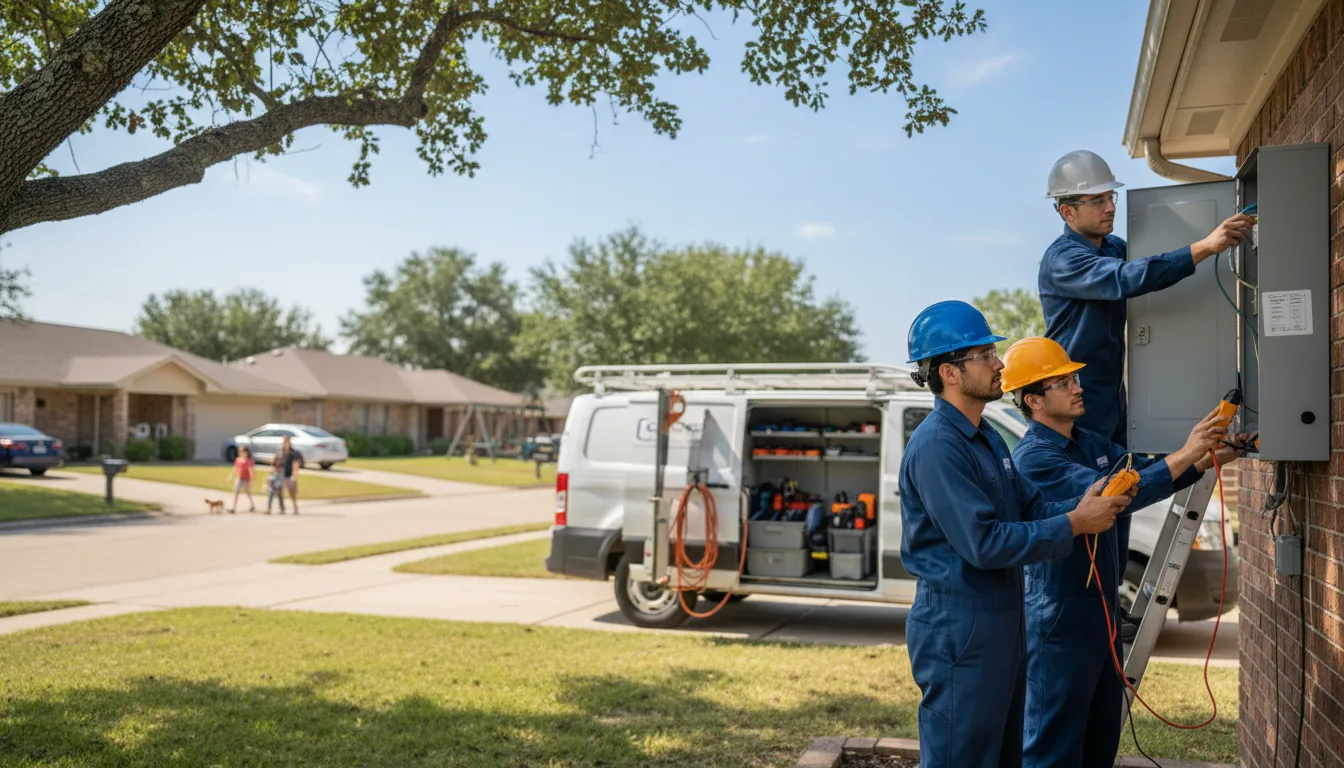 Certified electrician providing emergency electrical services in Centerville, TX